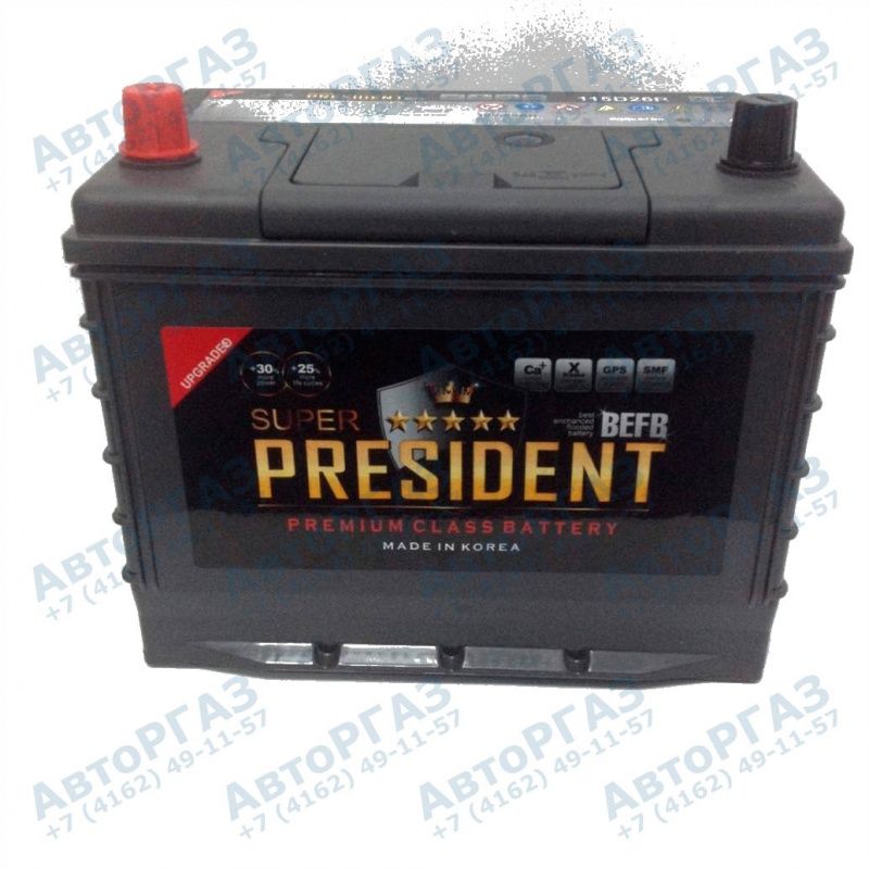 Аккумулятор 58а/ч President innovation