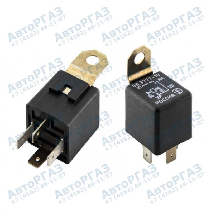 Реле универсальное 4 контактное 12V, 30A (аналог 98.3777-10) с кронштейном, арт. .98.3747.000-11