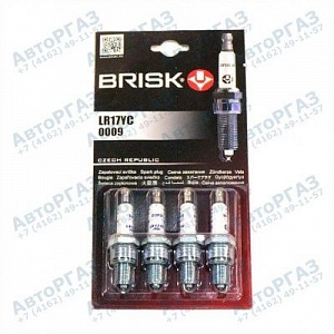 Свеча зажигания дв. 405,406,409 LR17-9, комплект 4 шт., арт. BRISKLR17YC/4062.3707008